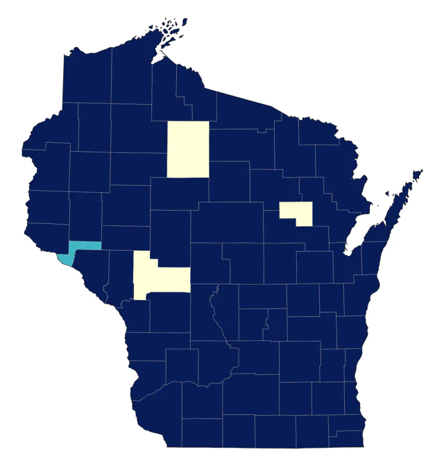 Rusty Blackbird county map
