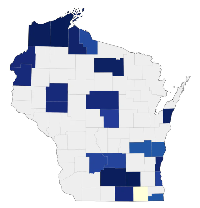 Sabine's Gull county map