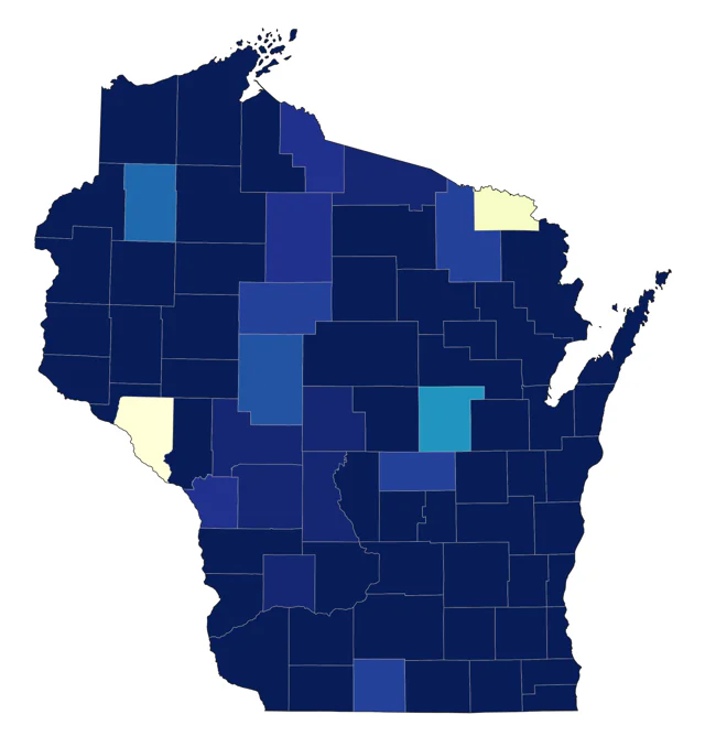 Semipalmated Sandpiper county map