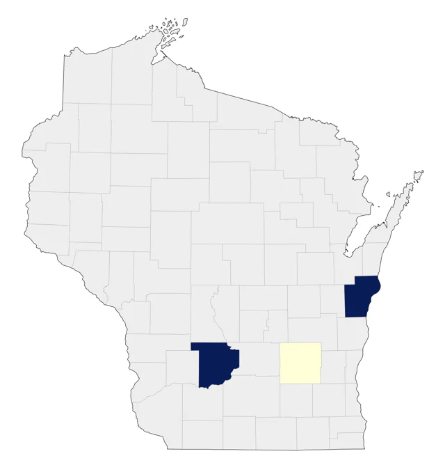 Sharp-tailed Sandpiper county map