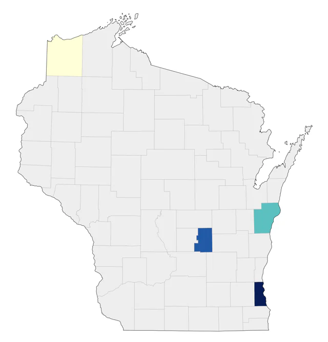 Snowy Plover county map