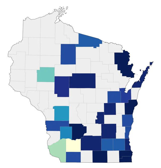 Spotted Towhee county map