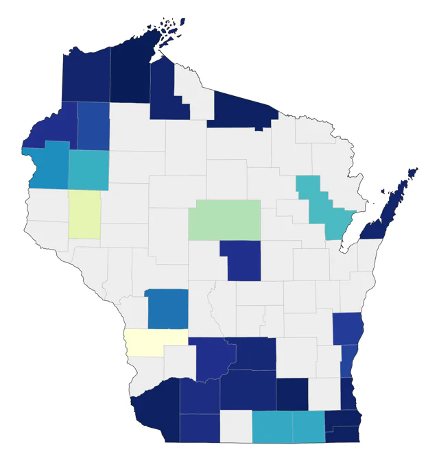 Swainson's Hawk county map
