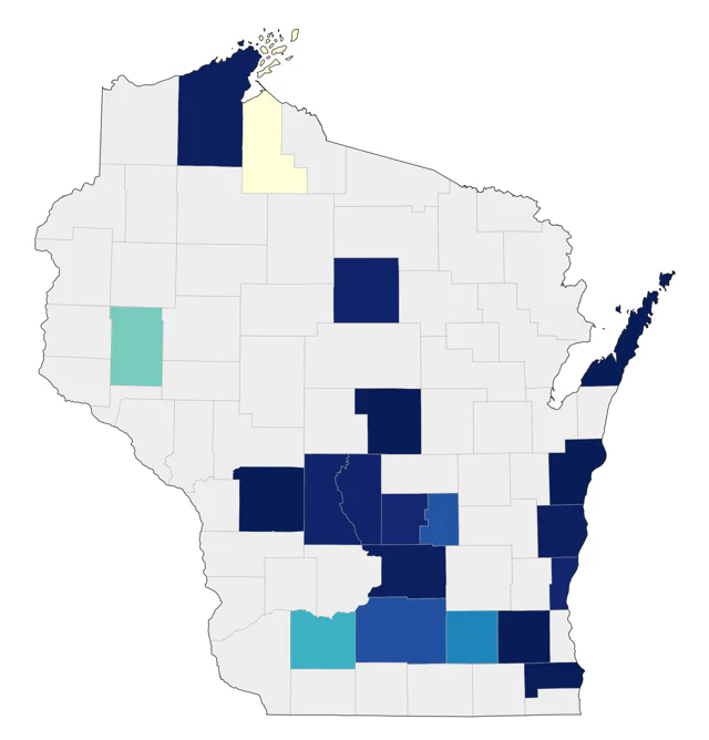 Swallow-tailed Kite county map