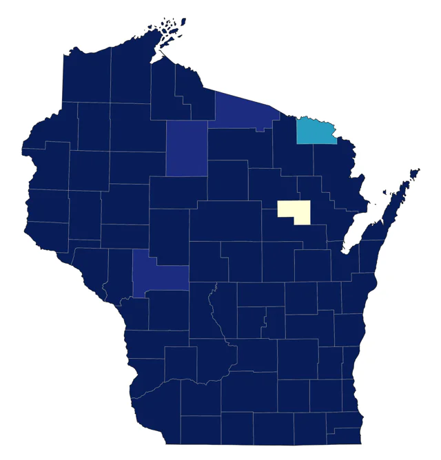 Tundra Swan county map