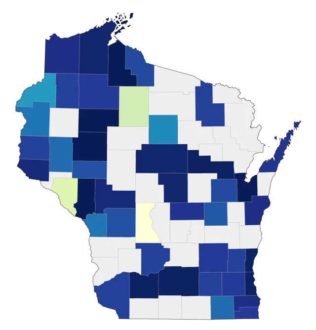 Western Tanager county map
