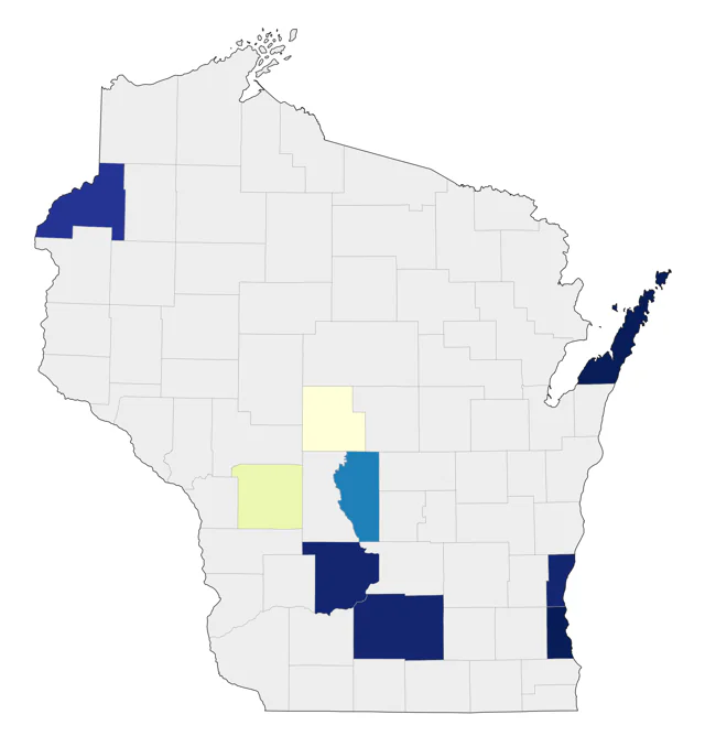 White-tailed Kite county map