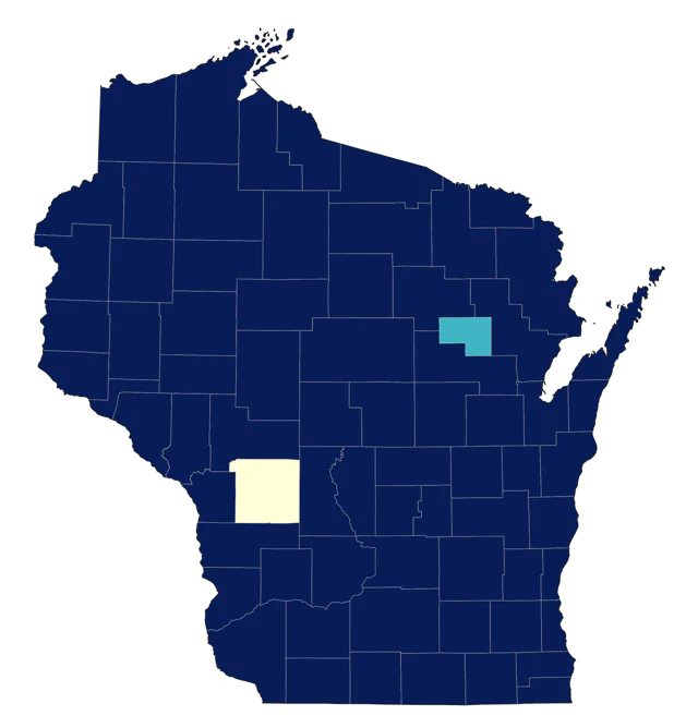 Wilson's Warbler county map