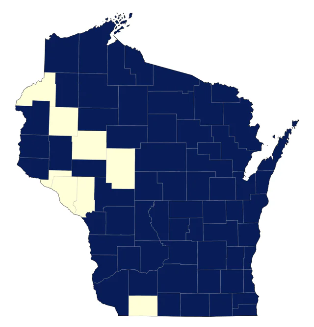 Winter Wren county map
