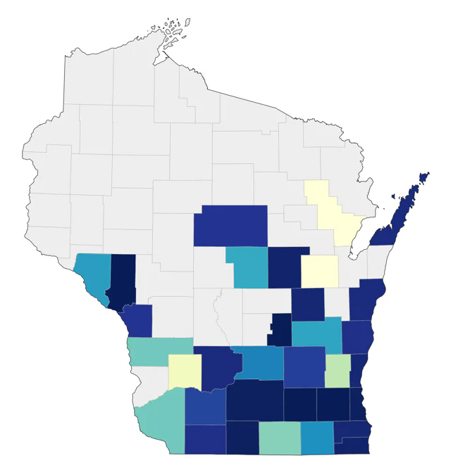 Yellow-crowned Night Heron county map