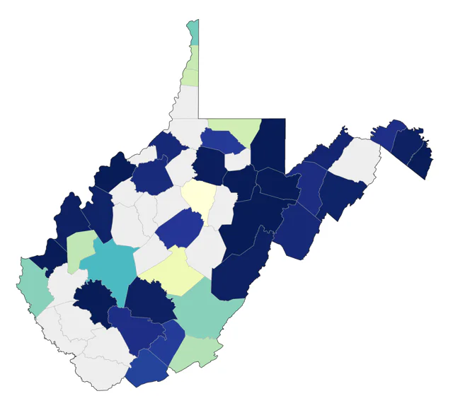 American Bittern county map