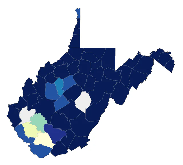 American Kestrel county map