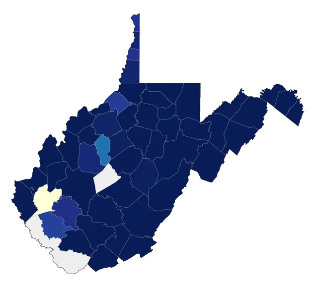 American Woodcock county map