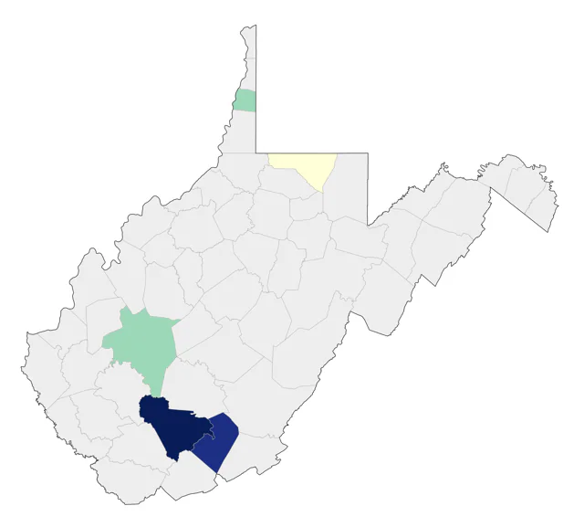 Bicknell's Thrush county map