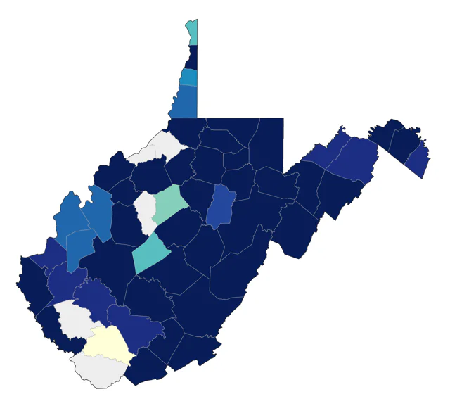 Black-billed Cuckoo county map