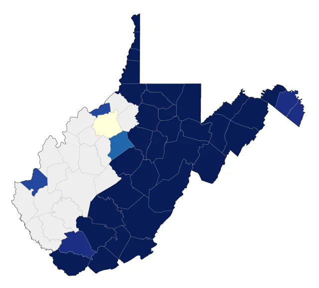 Black-capped Chickadee county map