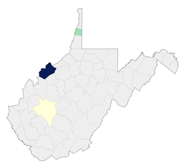 Black-headed Grosbeak county map