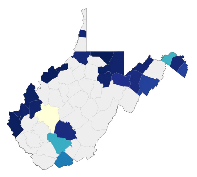 Black Scoter county map