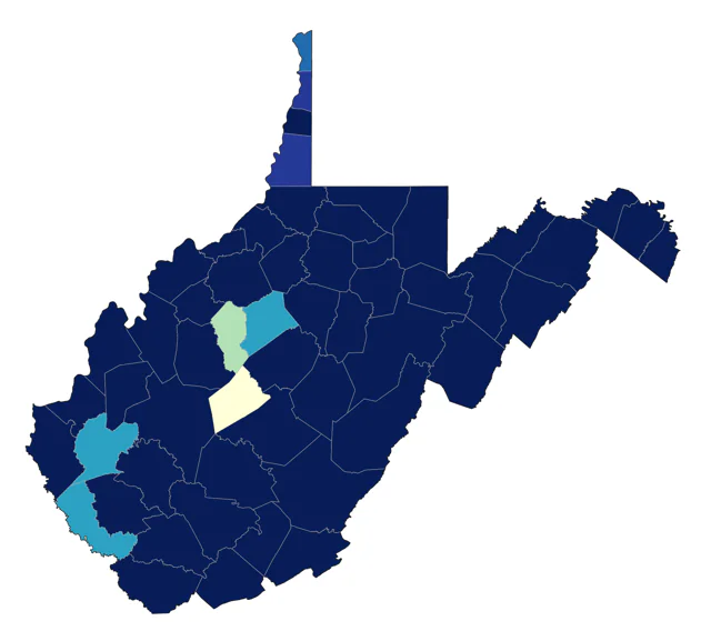 Black Vulture county map