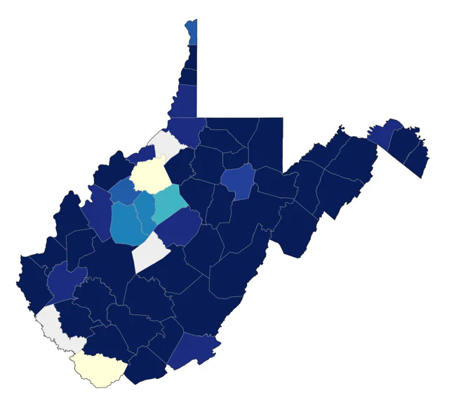 Blackburnian Warbler county map