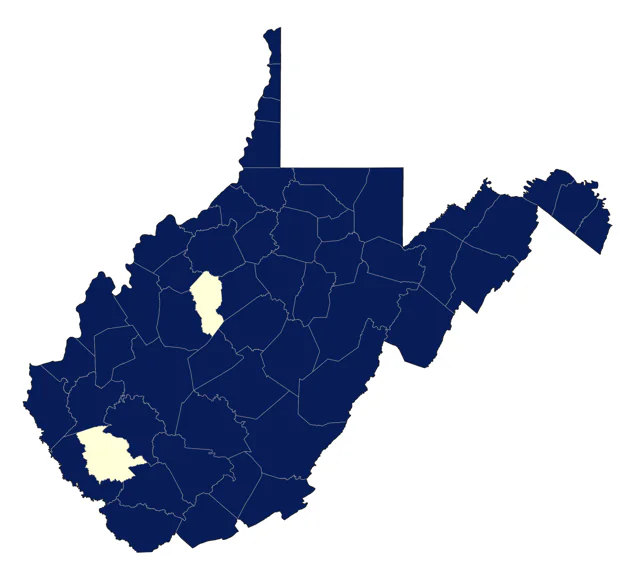 Blue-gray Gnatcatcher county map