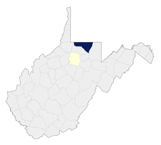Bohemian Waxwing county map