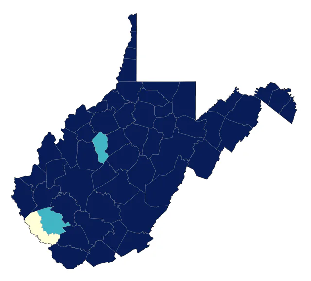 Brown Thrasher county map