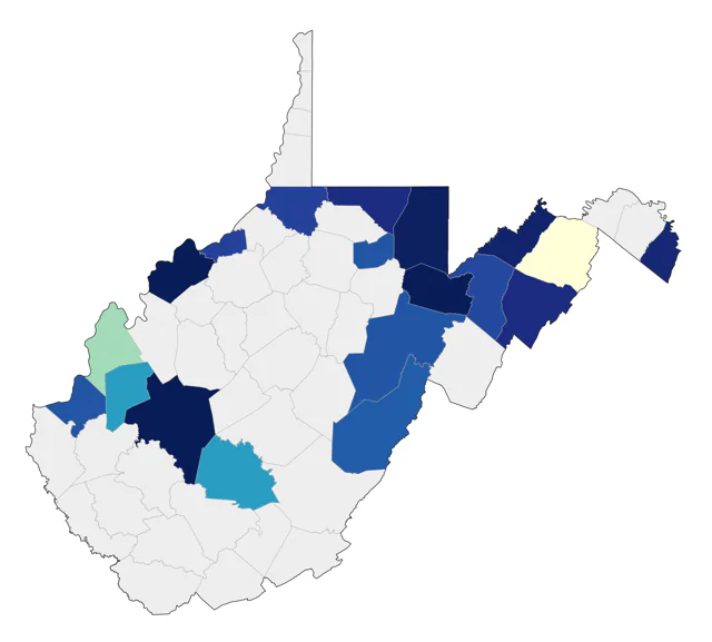 Clay-colored Sparrow county map
