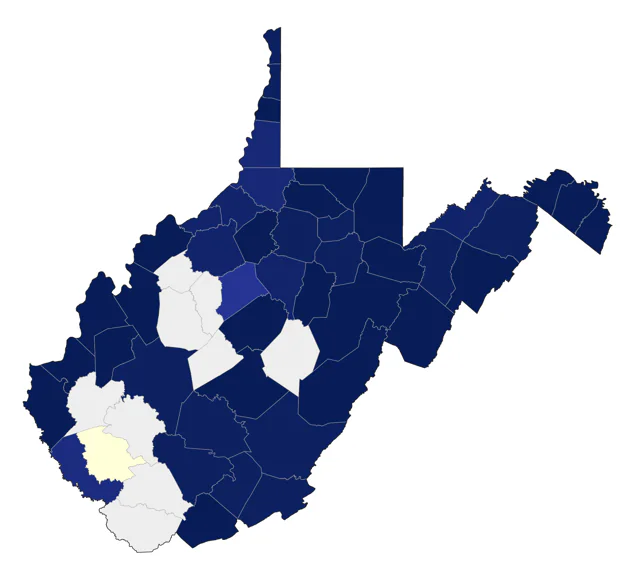 Common Nighthawk county map