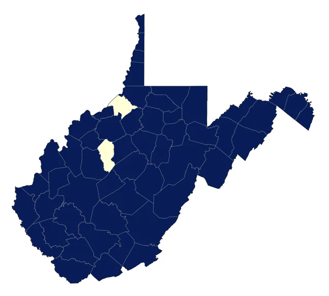 Eastern Phoebe county map