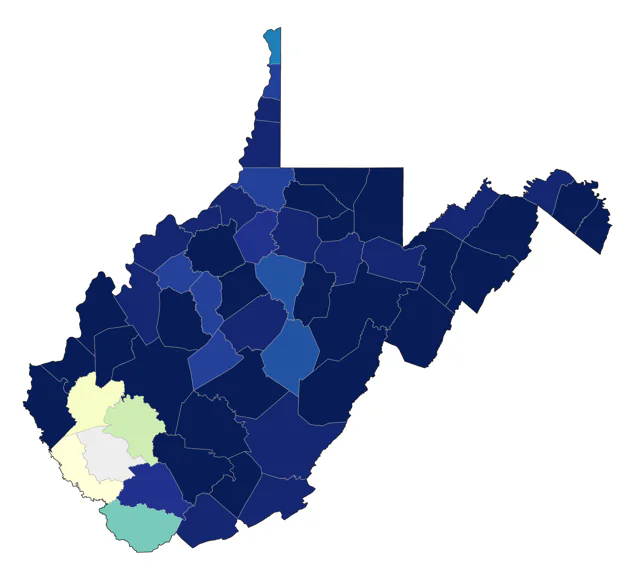 Eastern Screech-Owl county map