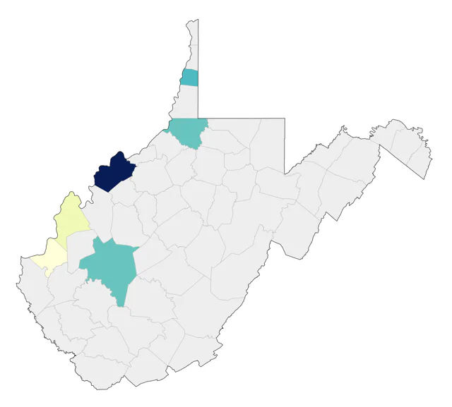 Glaucous Gull county map