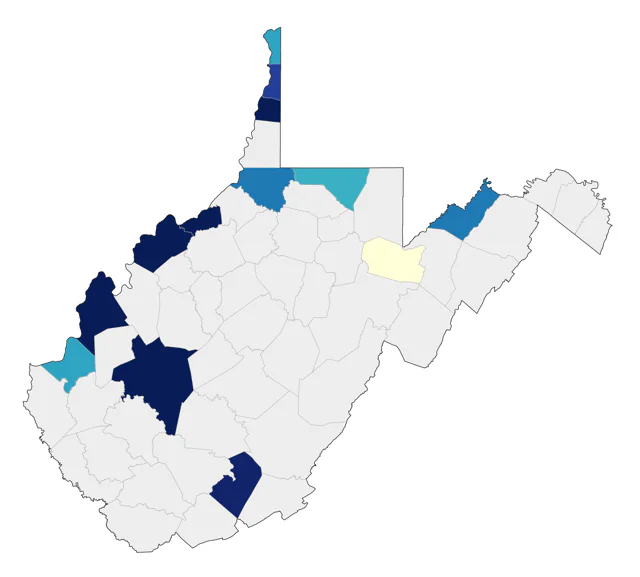 Great Black-backed Gull county map