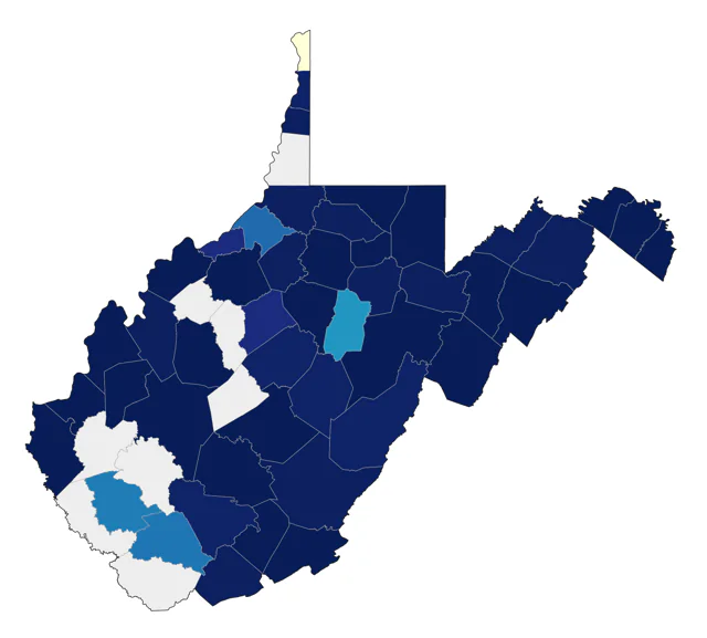 Great Horned Owl county map