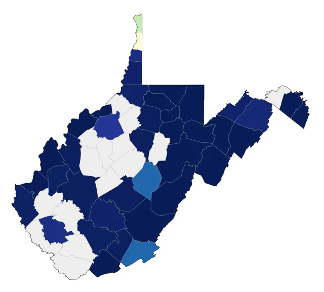 Greater Yellowlegs county map