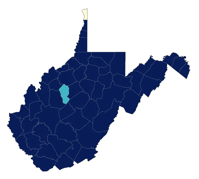 Hooded Warbler county map
