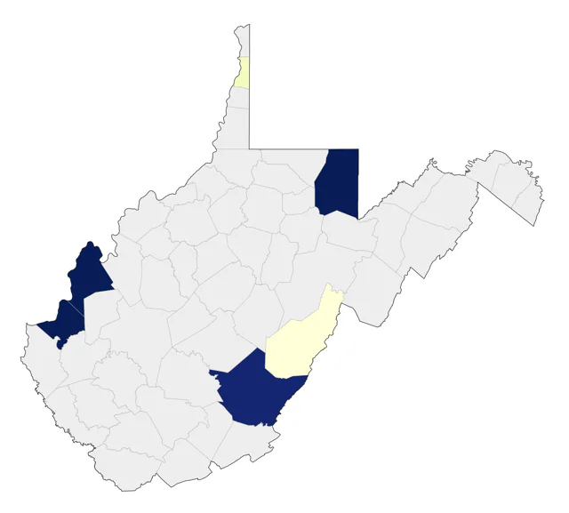 Hudsonian Whimbrel county map