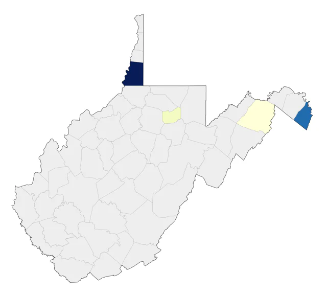 Indian Peafowl county map