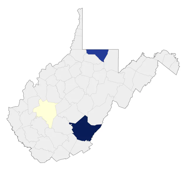 Lark Bunting county map