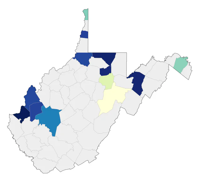 Laughing Gull county map