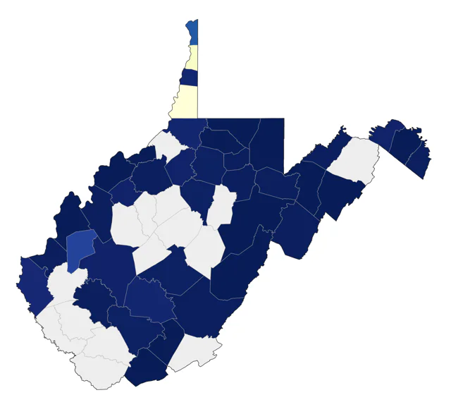 Least Sandpiper county map