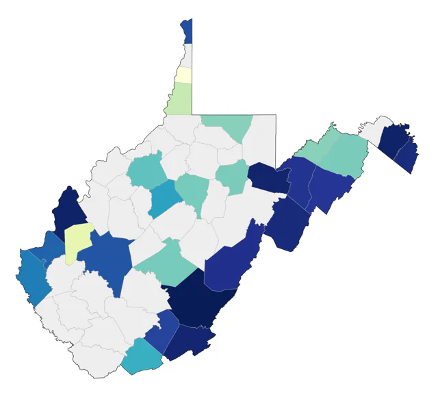 Loggerhead Shrike county map