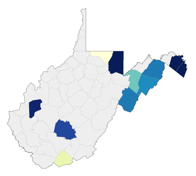Mississippi Kite county map