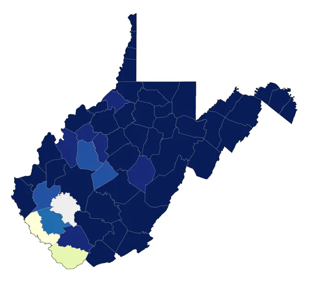 Northern House Wren county map