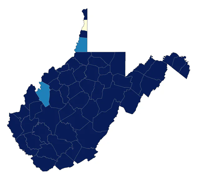 Ovenbird county map