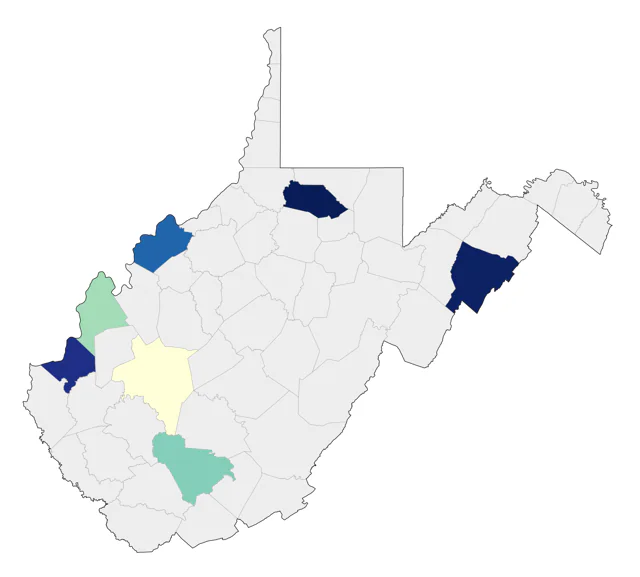 Purple Gallinule county map