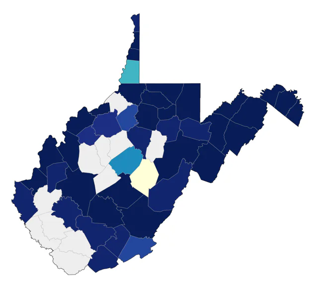 Red-breasted Merganser county map
