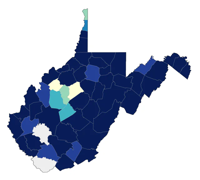 Red-breasted Nuthatch county map