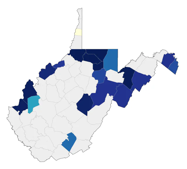 Red-throated Loon county map