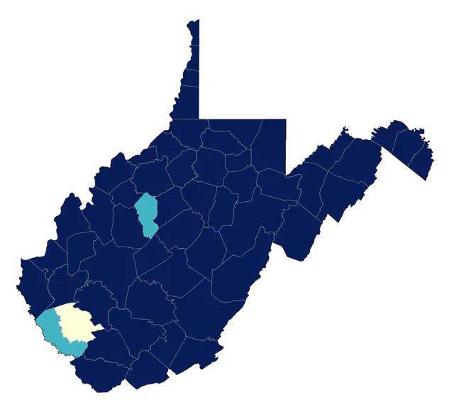 Red-winged Blackbird county map